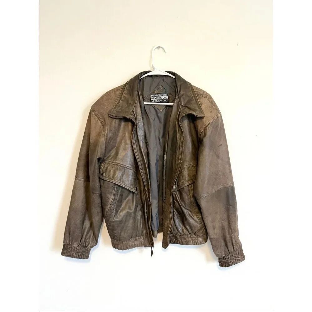 Vintage Members Only Leather Jacket